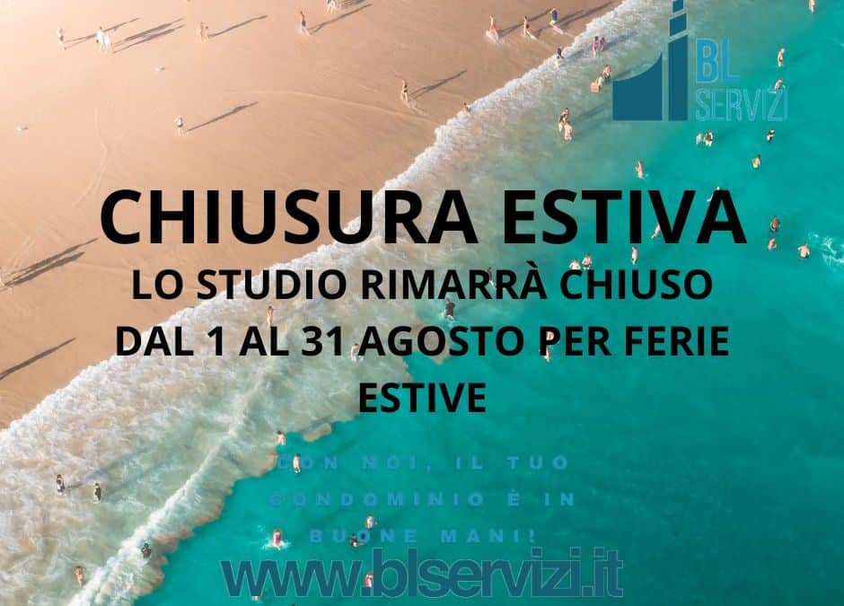 CHIUSURA ESTIVA 2025